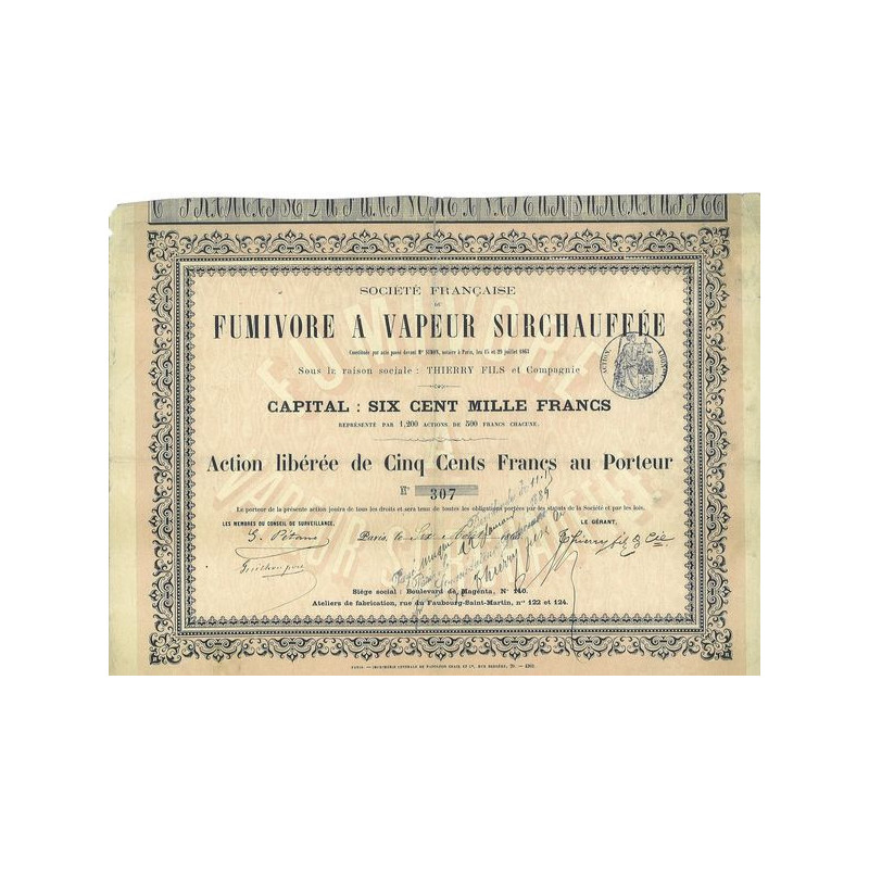 Sté Française de Fumivore à Vapeur Surchauffée