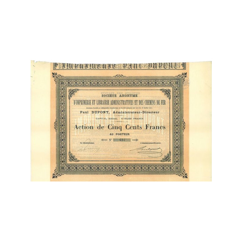 S.A. d'Imprimerie et Librairie Administratives et des Chemins de Fer (Act)