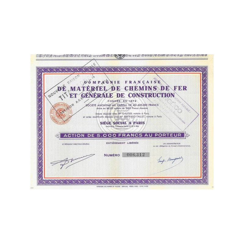 Cie Française de Matériel de Chemins de Fer et Générale de Construction - Titan Coder
