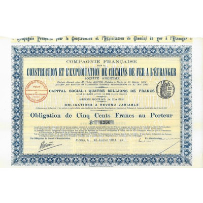 Cie Française pour la Construction et l'Exploitation des Chemins de Fer à l'Etranger