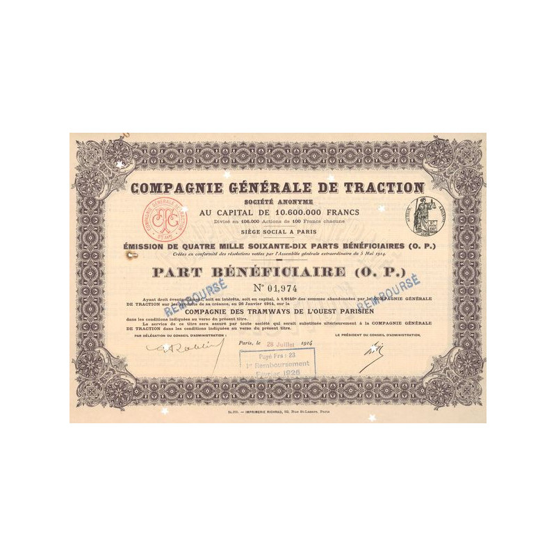 Cie Gale de Traction (PB (O.P.))