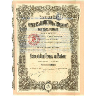 Cie des Appareils de Protection pour Transports par Voies ferrées (Act)