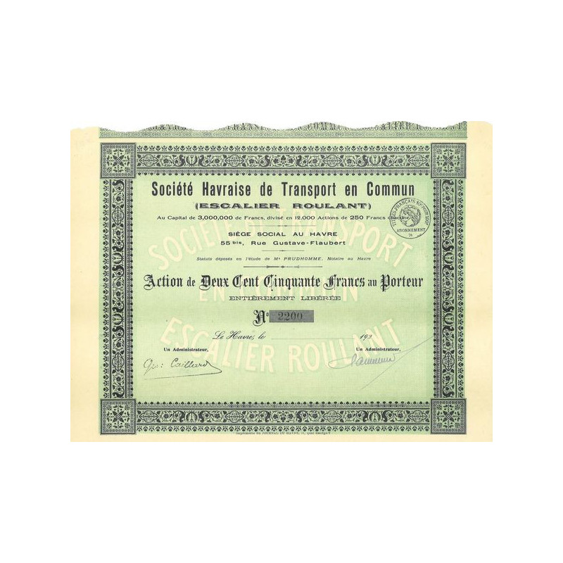 Sté Havraise de Transport en Commun (Escalier Roulant)