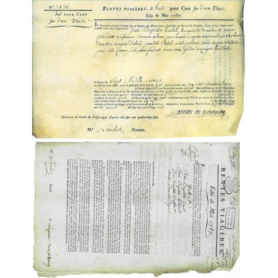 Rente Viagère à 9 % sur Deux Têtes - Rente de 7000 livres