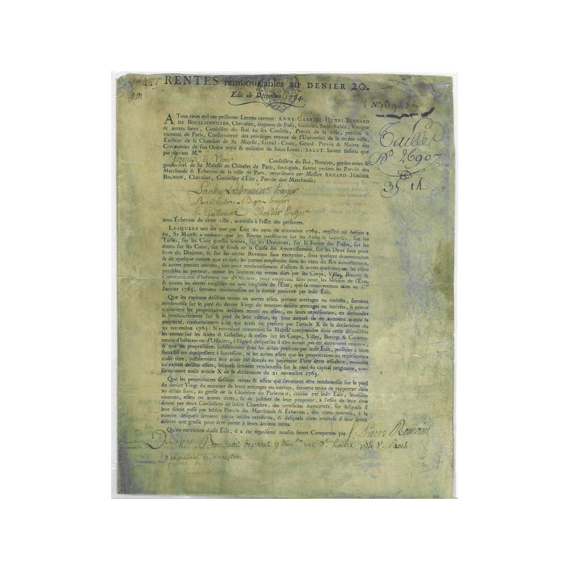 Rente Remboursable au Denier 20