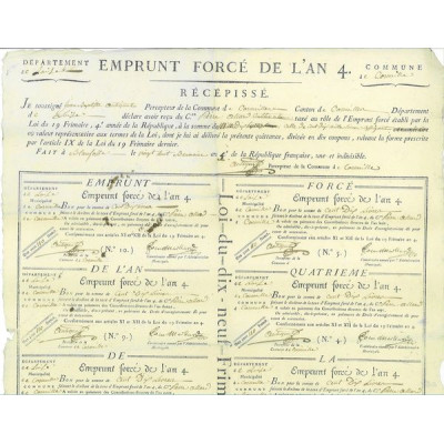 Emprunt Forcé An 4 - 1795