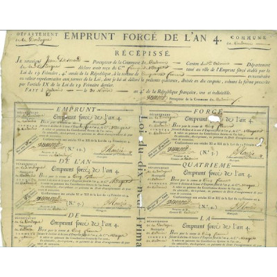 Emprunt Forcé An 4 - 1796 (1)