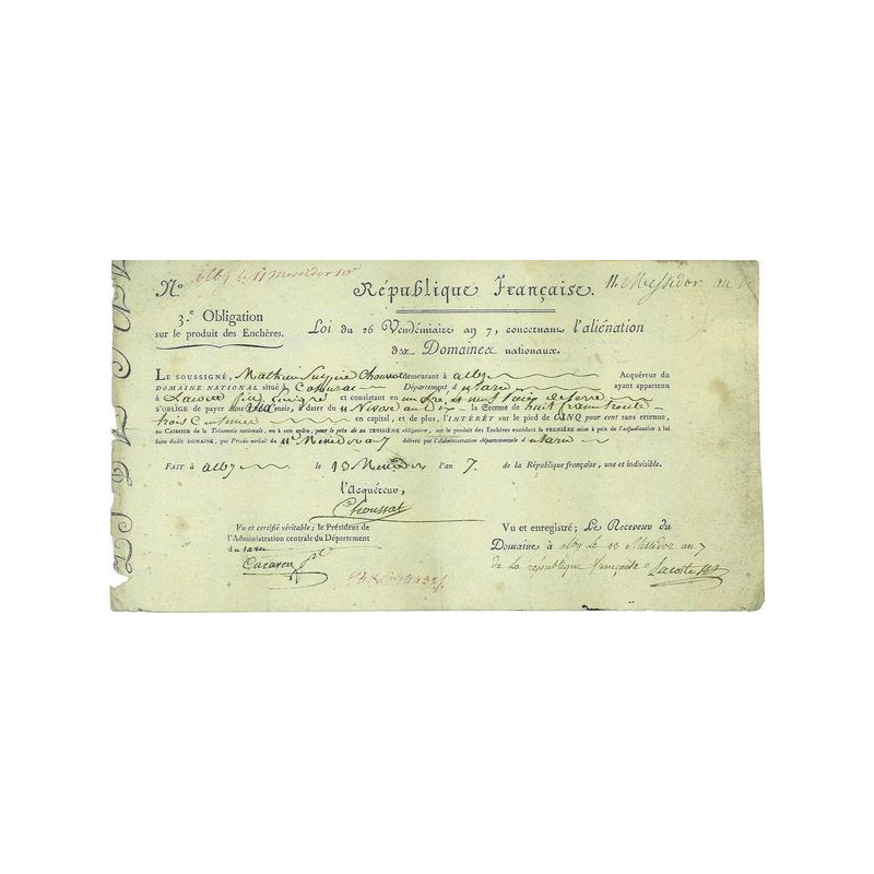 Obligation Domaines Nationaux