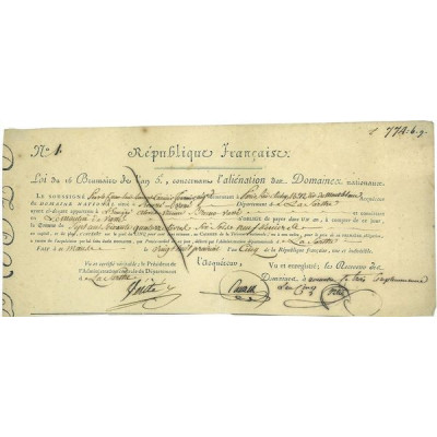 Acquisition Domaines Nationaux en Obligation