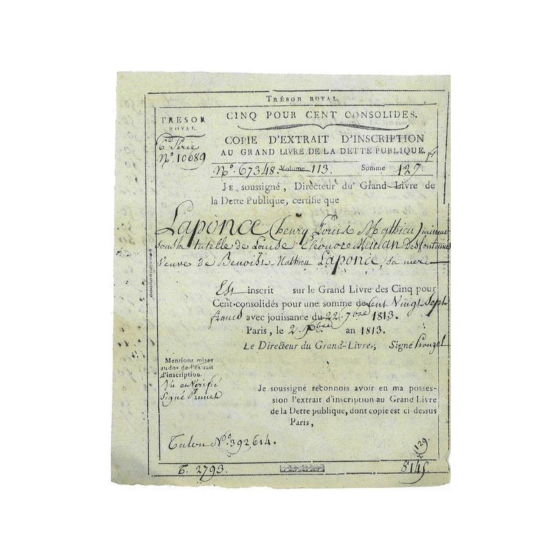 Trésor Royal 5 % consolidé