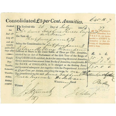 Bank of England - Consolidated £3 per Cent. Annuities