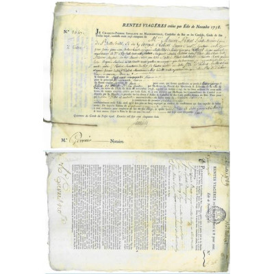 Rente Viagère créée par l'Edit de Novembre 1758