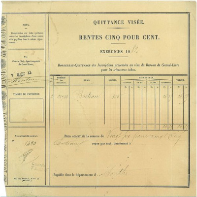 Quittance Visée - Rente 5%