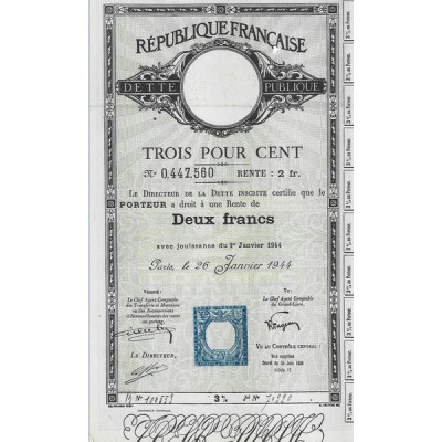 Dette Publique 1944 3 %
