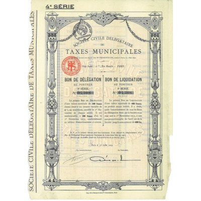 Sté Civile Délégataire de Taxes Municipales