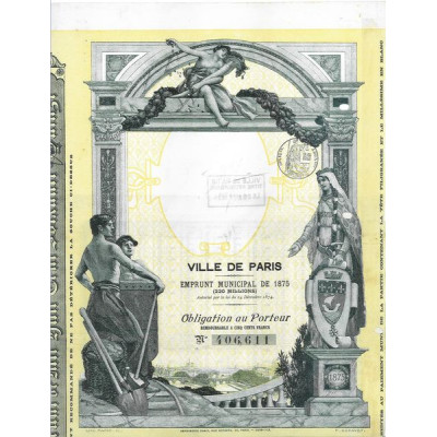 Ville de Paris Emprunt Municipal de 1875 (220 Millions)