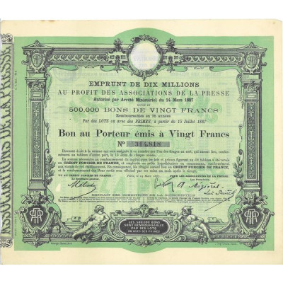 Emprunt de 10 Millions au Profit des Associations de la Presse