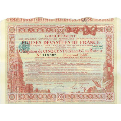 Groupement des Sociétés Coopératives Approuvées de Reconstruction des Eglises Dévastées de France