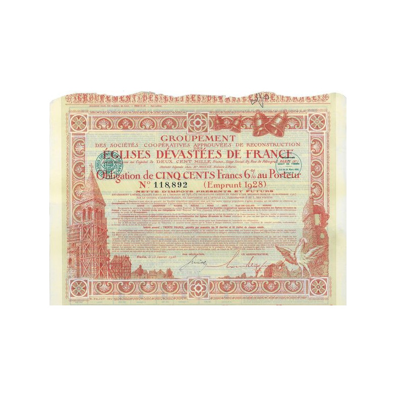 Groupement des Sociétés Coopératives Approuvées de Reconstruction des Eglises Dévastées de France