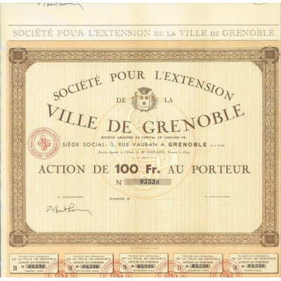 Société pour l'Extension de la Ville de Grenoble (blanquette)