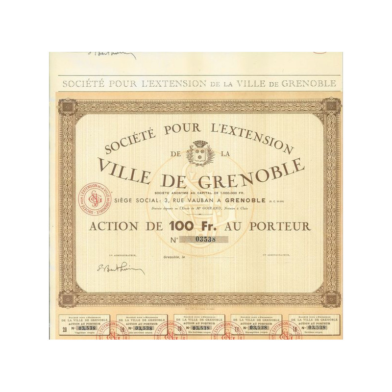 Société pour l'Extension de la Ville de Grenoble (blanquette)