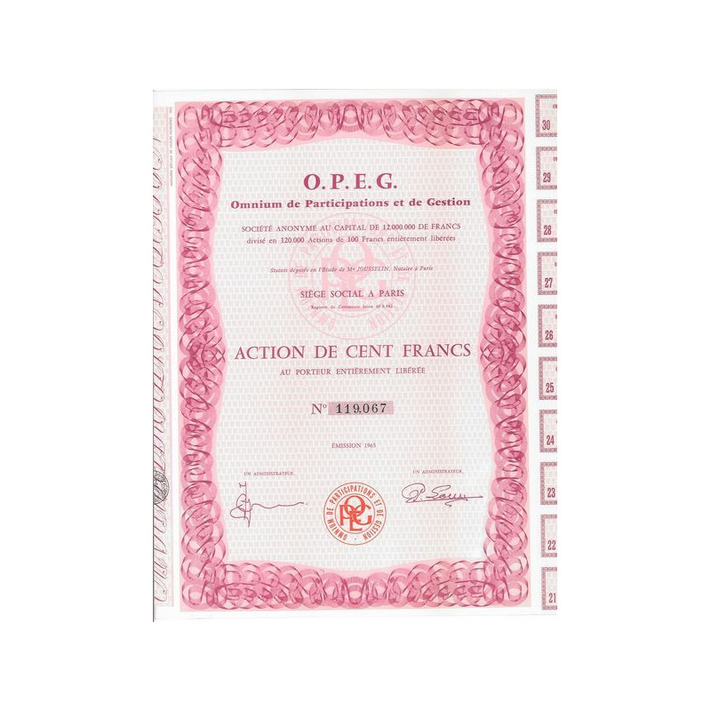 O.P.E.G. Omnium de Participations et de Gestion