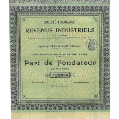 Société Française de Revenus Industriels (blanquette)