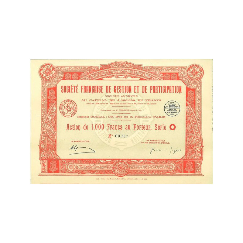 Société Française de Gestion et de Participation