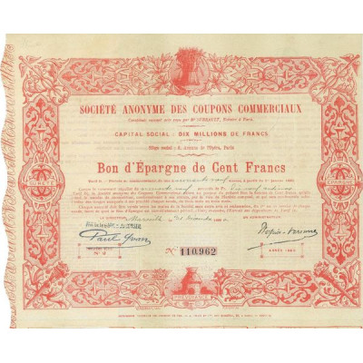 Société Anonyme des Coupons Commerciaux (1880)(Marseille)