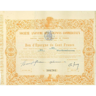 Société Anonyme des Coupons Commerciaux (1882)(Bordeaux)