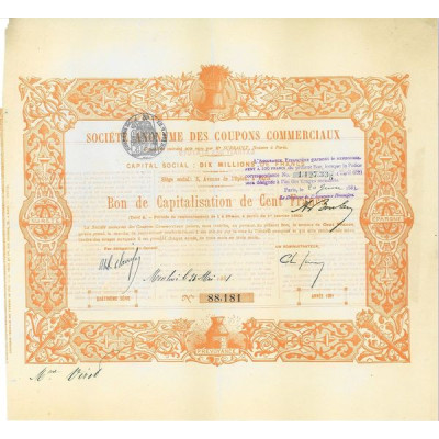 Société Anonyme des Coupons Commerciaux (1881)(Moulin)(Ep)