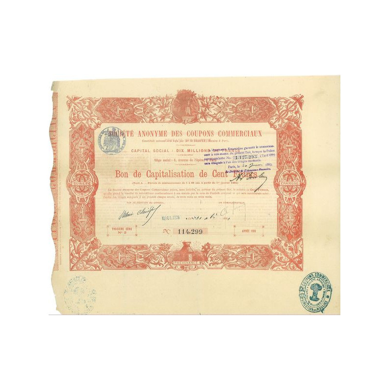 Société Anonyme des Coupons Commerciaux (1880)(Moulin)