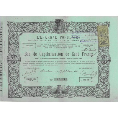 L'Epargne Populaire - Société Anonyme des Coupons Commerciaux