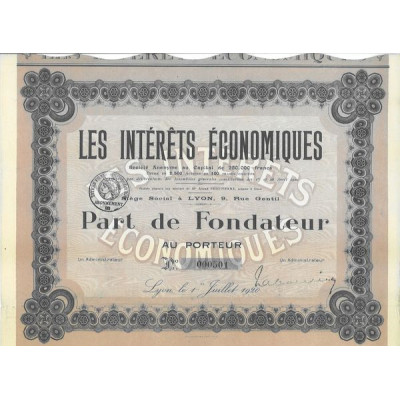 Les Intérêts Economiques