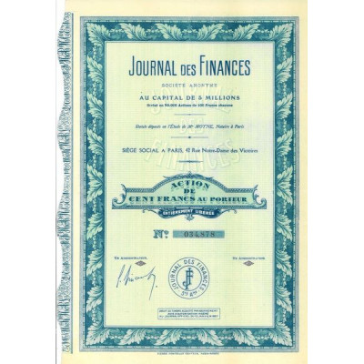 Journal des Finances (Act 100 F)