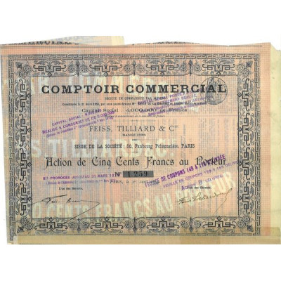 Comptoir Commercial Feiss Tilliard & Cie Banquiers