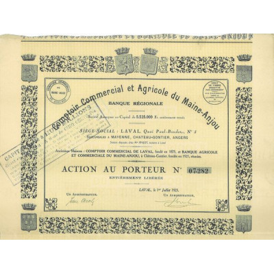 Comptoir Commercial et Agricole du Maine-Anjou - Banque Régionale