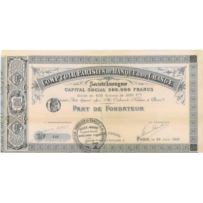 Comptoir Parisien de Banque & de Change
