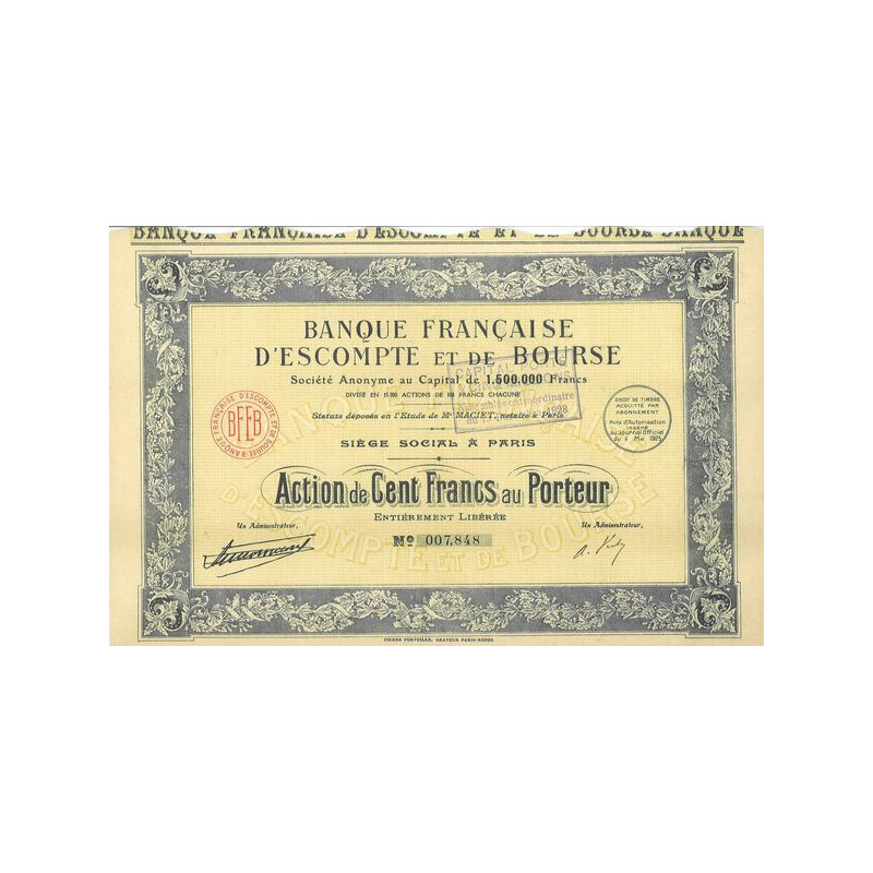 Banque Française d'Escompte et de Bourse