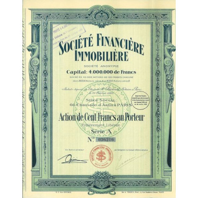 Société Financière Immobilière (Act 100 F)