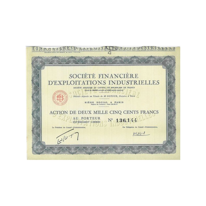 Société Financière d'Exploitations Industrielles
