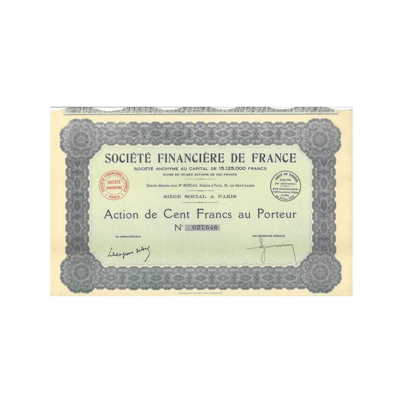 Société Financière de France 1932