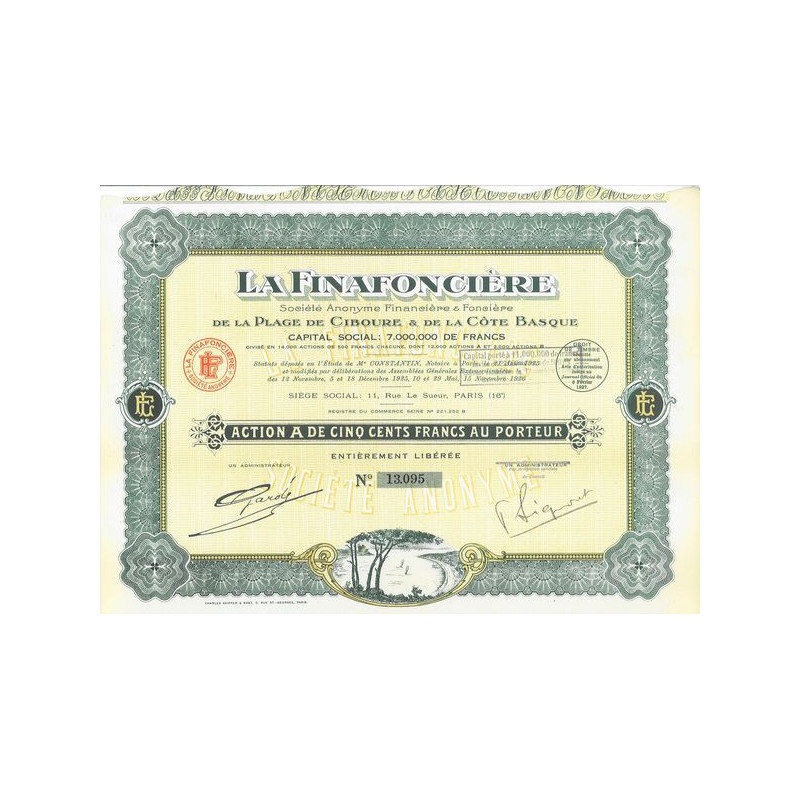 La Finafoncière - Société Anonyme Financière et Foncière de la Plage de Ciboure & de la Côte Basque