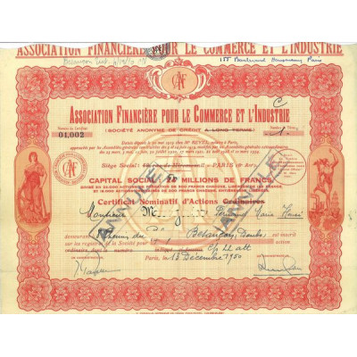 Association Financière pour le Commerce et l'Industrie (Certif Nomin)