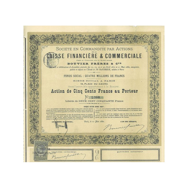 Caisse Financière et Commerciale Bouvier Frères & Cie