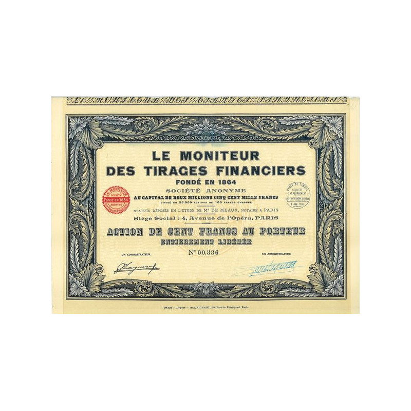Le Moniteur des Tirages Financiers