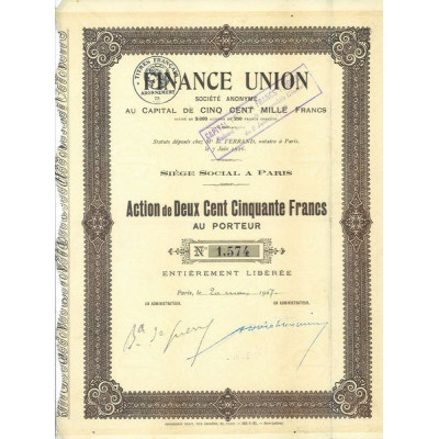 Finance Union (Act 250 F)
