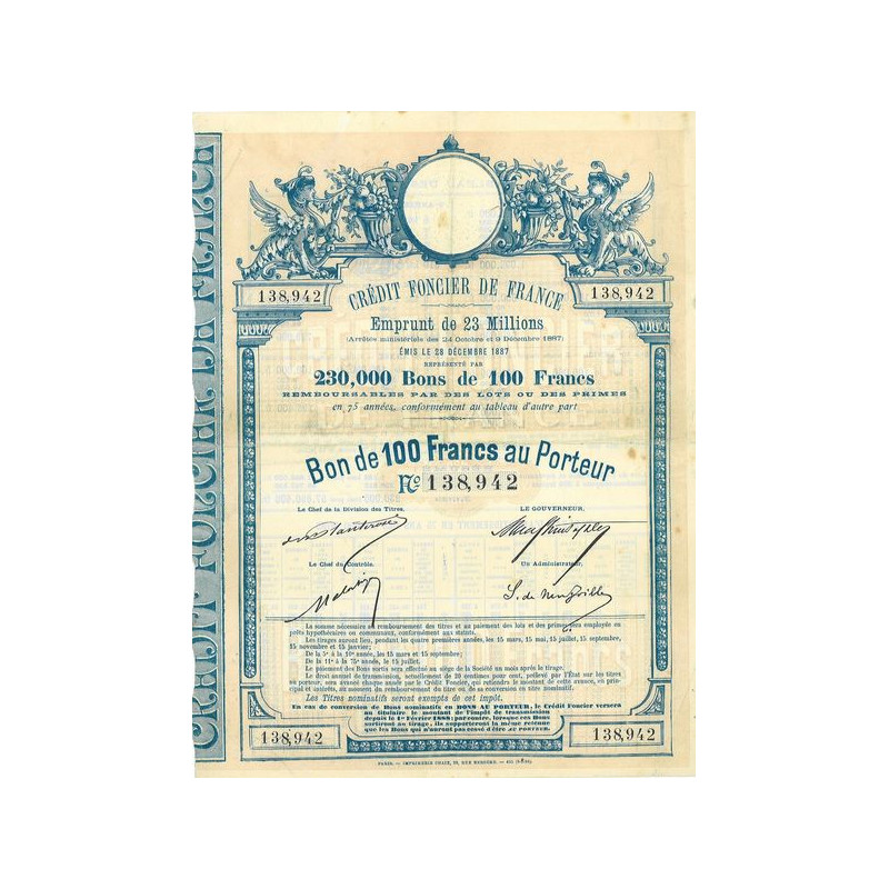 Crédit Foncier de France Emprunt 23 Millions