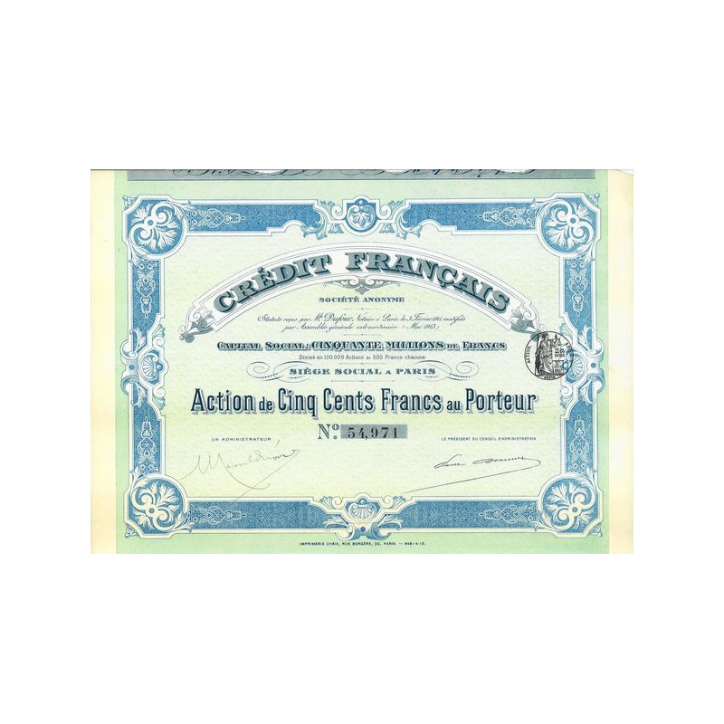 Crédit Français (Act 500 F)