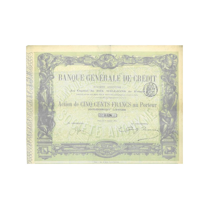 Banque Générale de Crédit (Act 500 F)